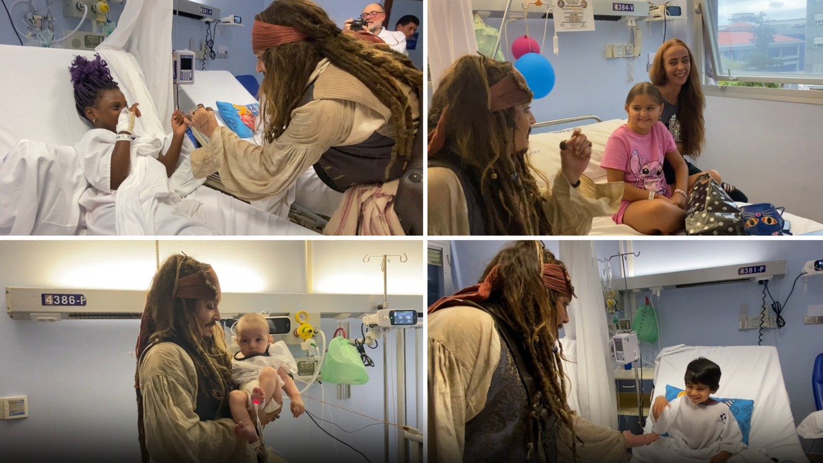 Visita al hospital de Johnny Depp